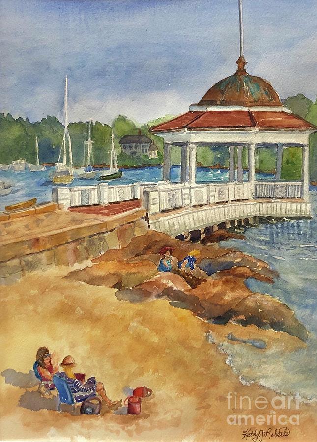 Manchester Ma seaport Painting by Kathryn G Roberts