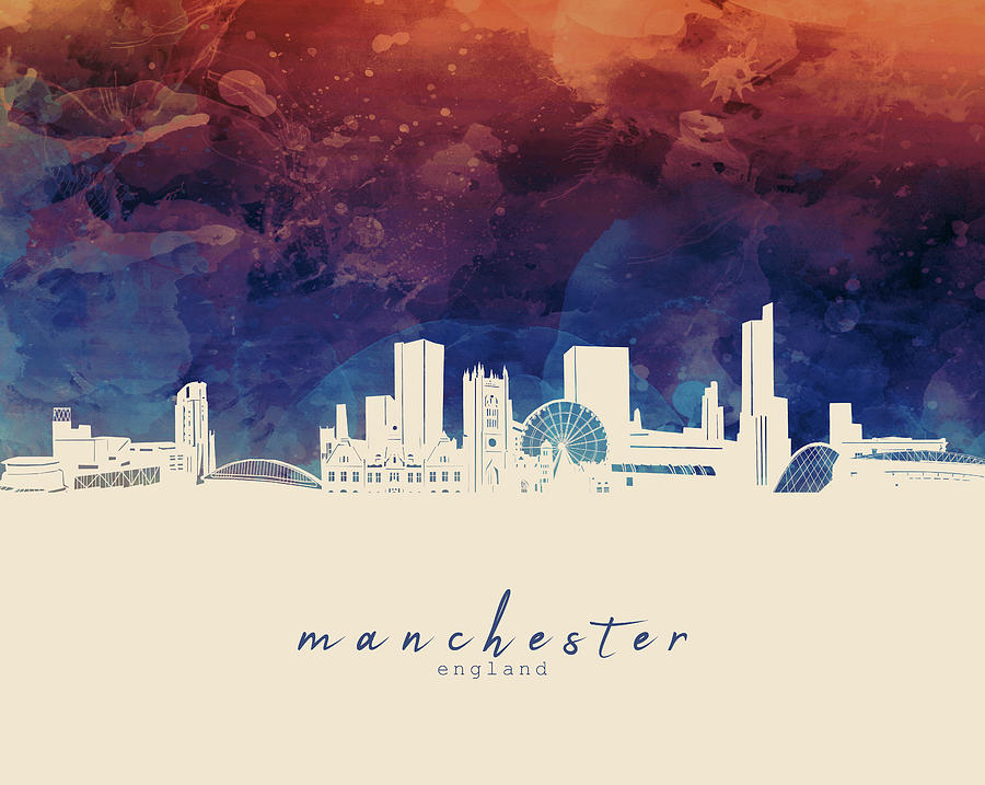Manchester Skyline Panorama 3 Digital Art