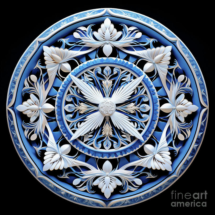 Mandala # 4  Digital Art by Elaine Manley