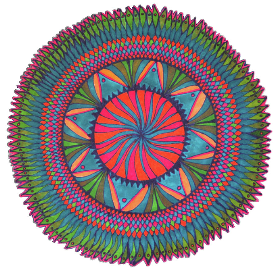 Mandala-12 Drawing by Karen Nice-Webb