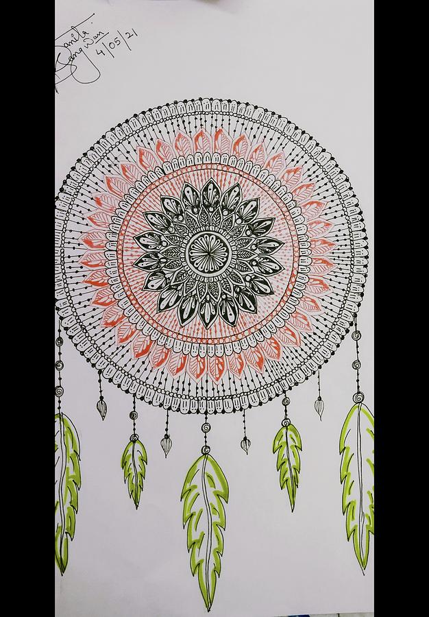 Mandala art Drawing by Banita Sangwan