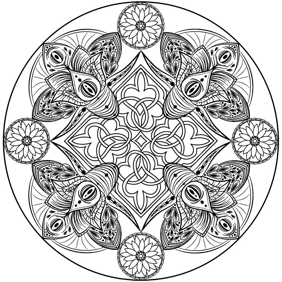 Mandala Art Design Drawing PNG Motif 199 Digital Art by Richard Griffin ...