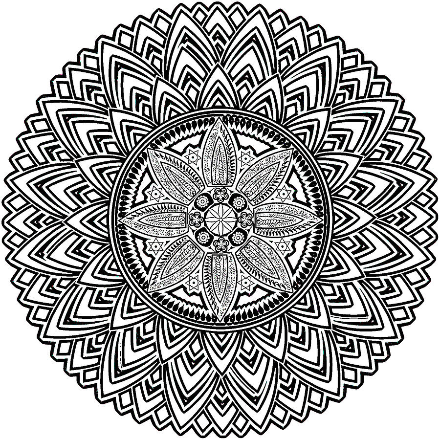 Mandala Art Design Drawing PNG Motif 95 Digital Art by Richard Griffin ...