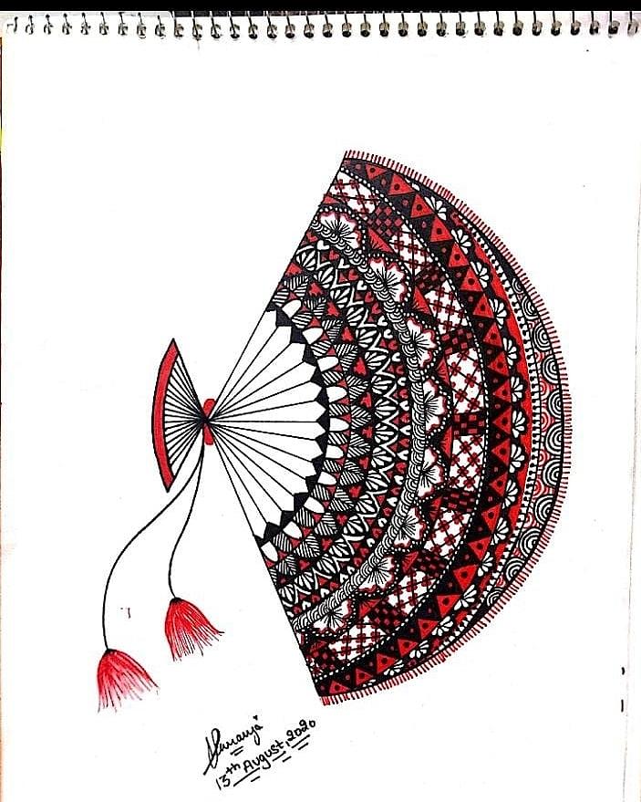Mandala art Drawing by Sharanya Dhingra