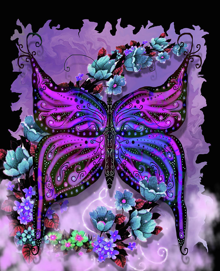 Mandala Butterfly Digital Art by Artful Oasis