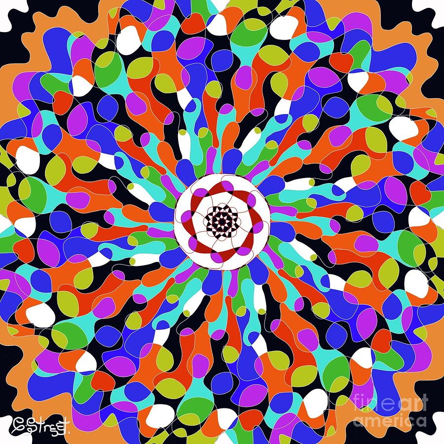 Mandala Color Burst Digital Art by Caroline Street