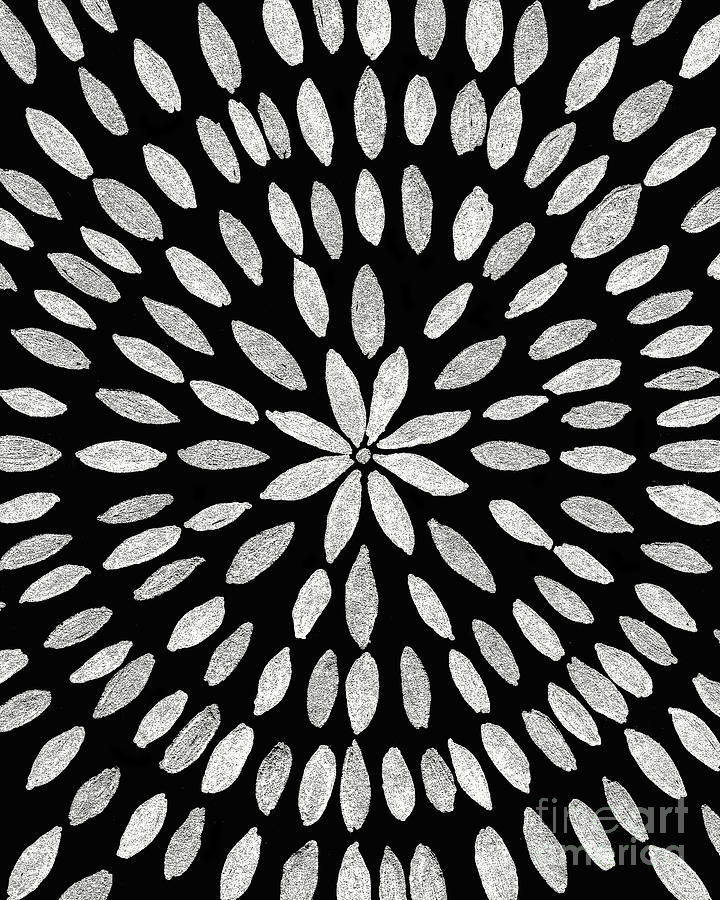 Vintage Digital Art - Mandala Flower #10 #bw #drawing #decor #art  by Anitas and Bellas Art