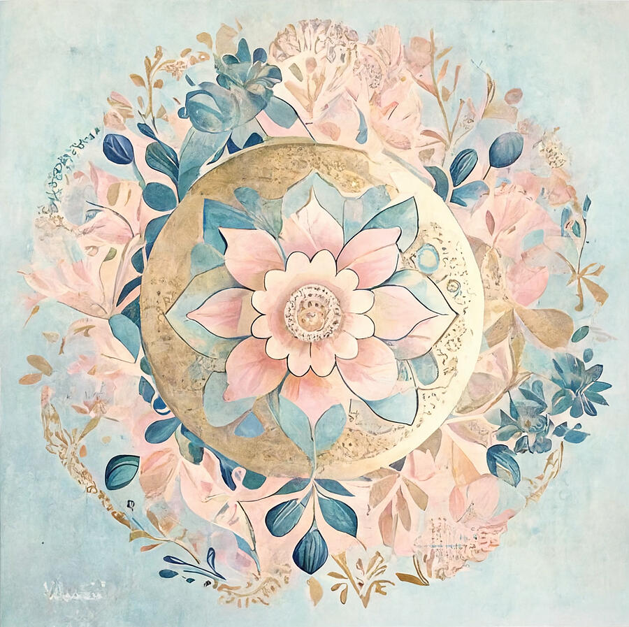 Mandala Flower Painting by Christa Rudder - Fine Art America