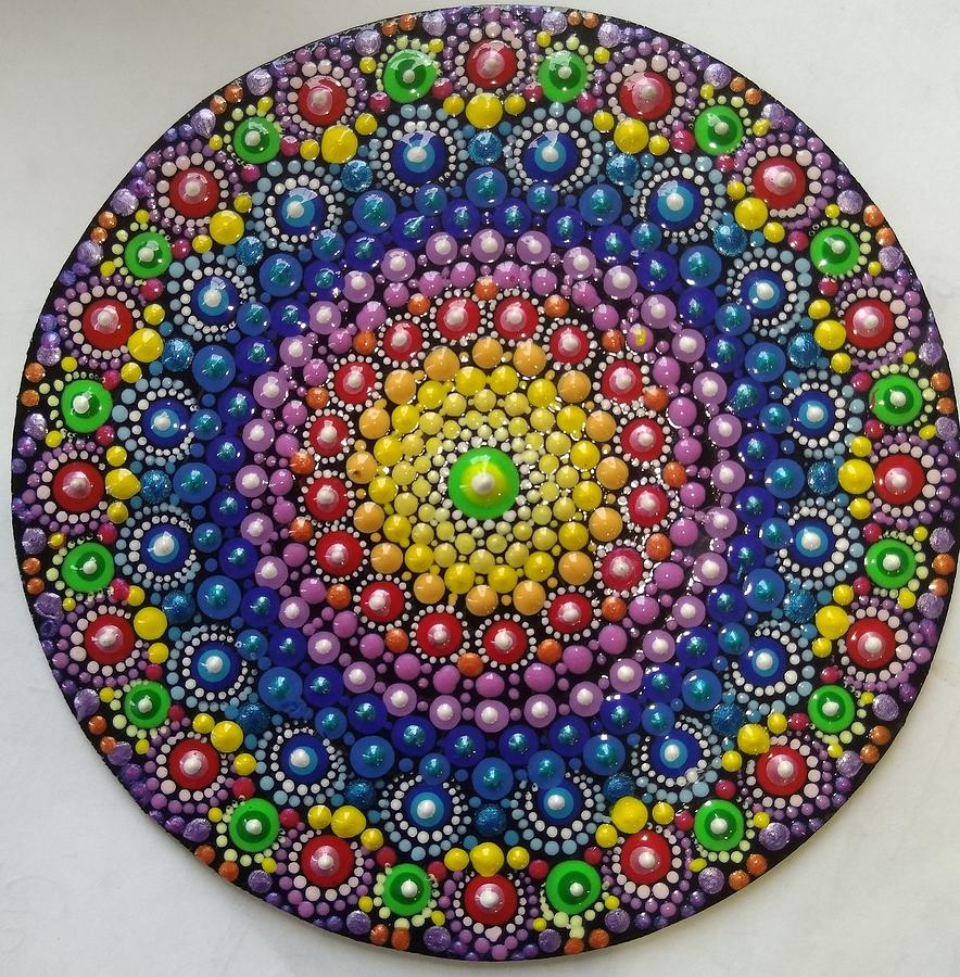 Mandala Flower Painting by Prachi Arora - Fine Art America