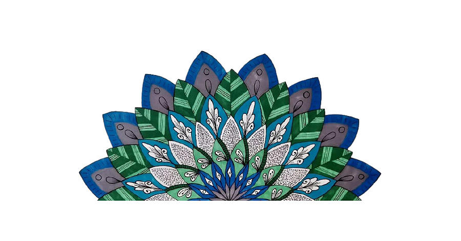 Mandala flower Drawing by Priya Vimal
