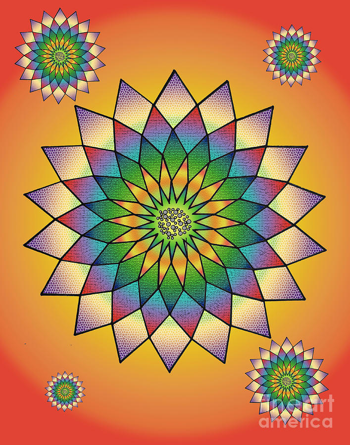 Download Mandala Flowers Mixed Media By Jesus Nicolas Castanon