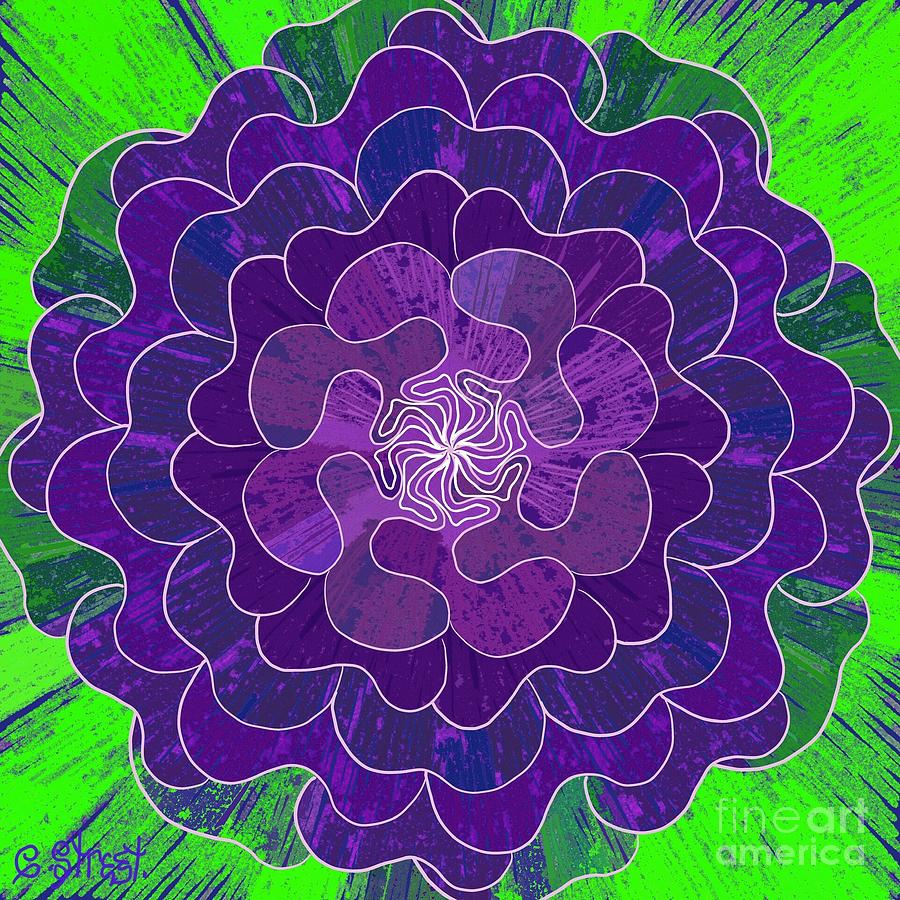 Mandala Frilly Flower Digital Art