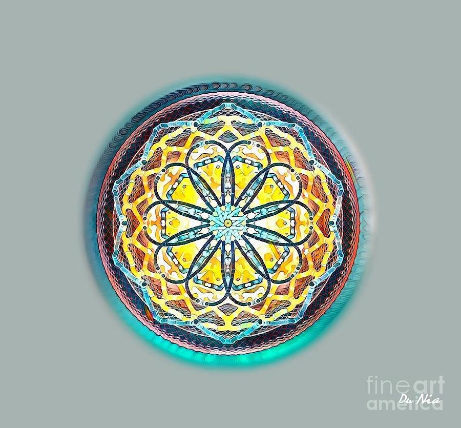 Mandala Healing waves Drawing by Du Nia