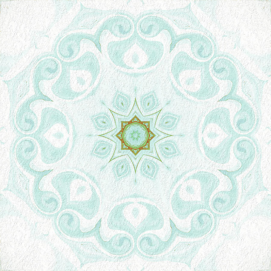 Mandala in Winter Colours Digital Art by Irene Moriarty