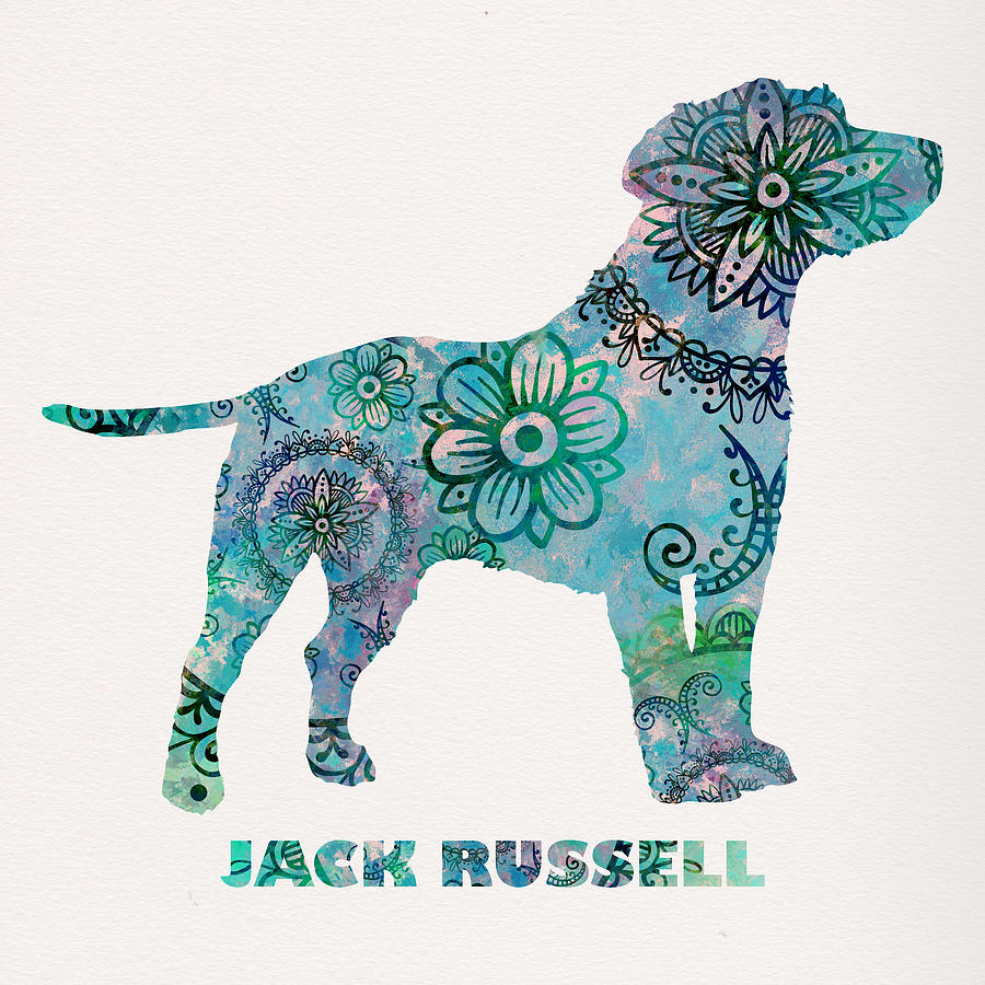 Mandala Jack Russell Terrier Dog Art Digital Art by Peggy Collins