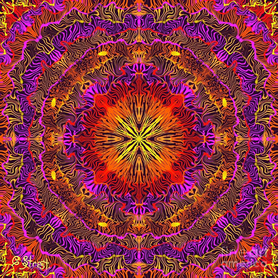 Mandala Labyrinth Digital Art by Caroline Street