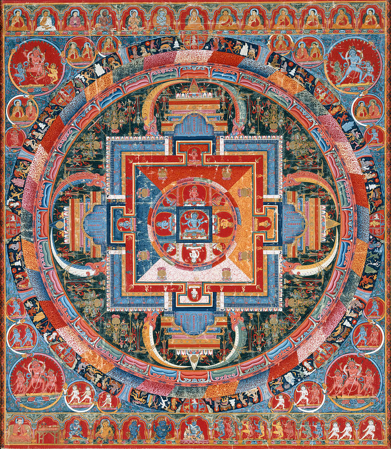Mandala of Jnanadakini Painting by Anonymous Tibetan 14th century