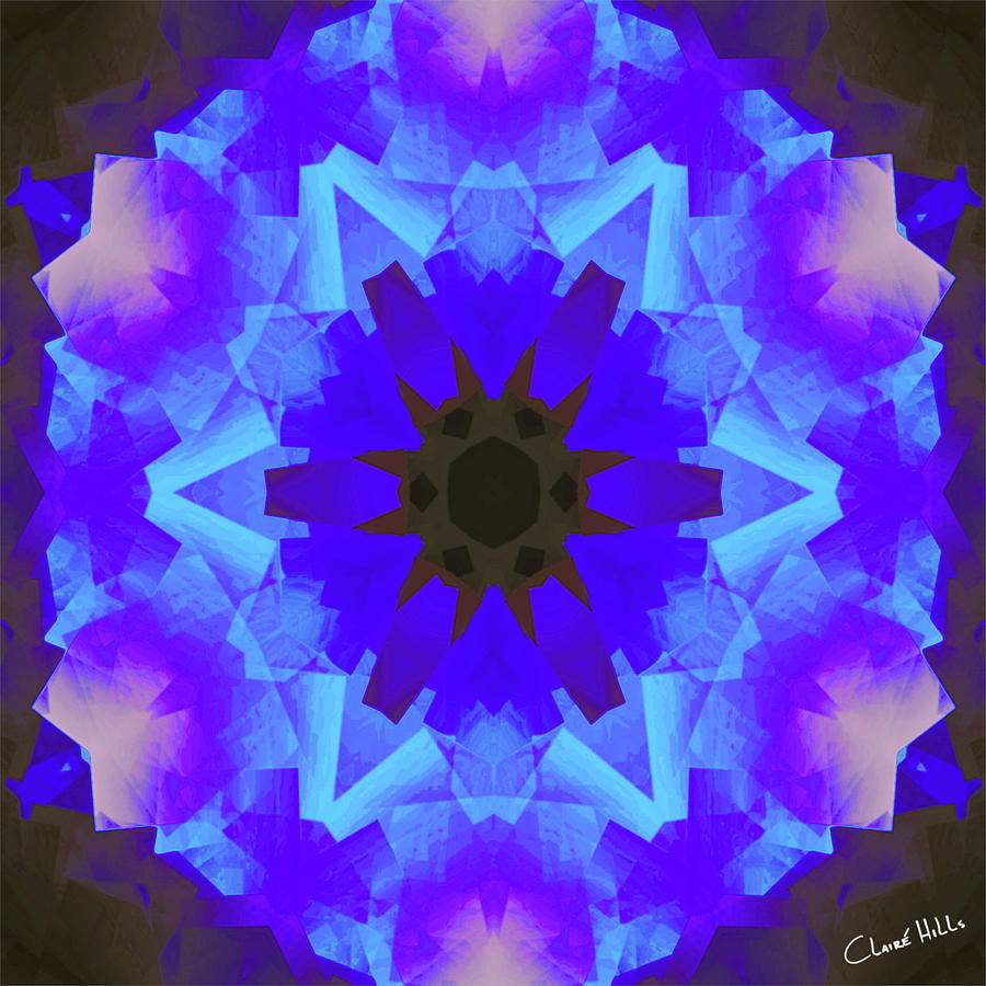 Mandala - Purple Lilac Light Blue Digital Art by Claire Hills - Fine ...