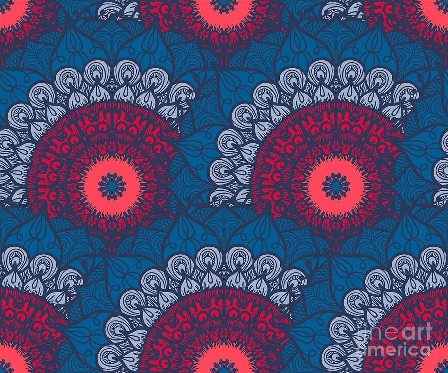Mandala Seamless Pattern Part XII Digital Art by Sambel Pedes