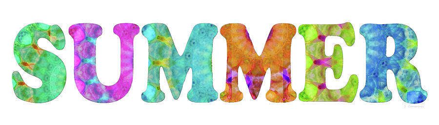 Mandala Summer - Colorful Fun Art - Sharon Cummings Painting by Sharon Cummings