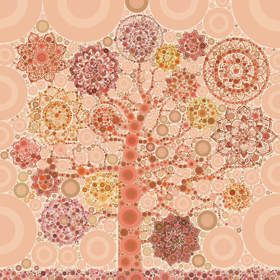 Mandala Tree of Life Digital Art by Peggy Collins