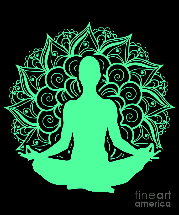 Mandala Yoga Asana Lotus Zen Nirvana Buddhism Gift by Thomas Larch