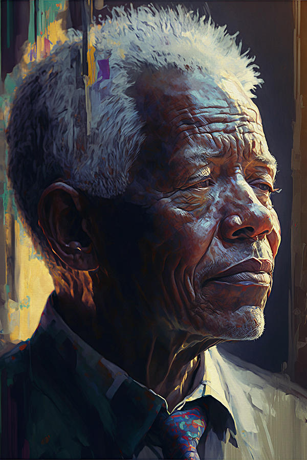 Mandela take two Painting by Kai Saarto