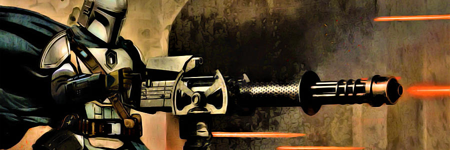  Mando Machine Gun Fight Mode 1.2 Digital Art by Aldane Wynter
