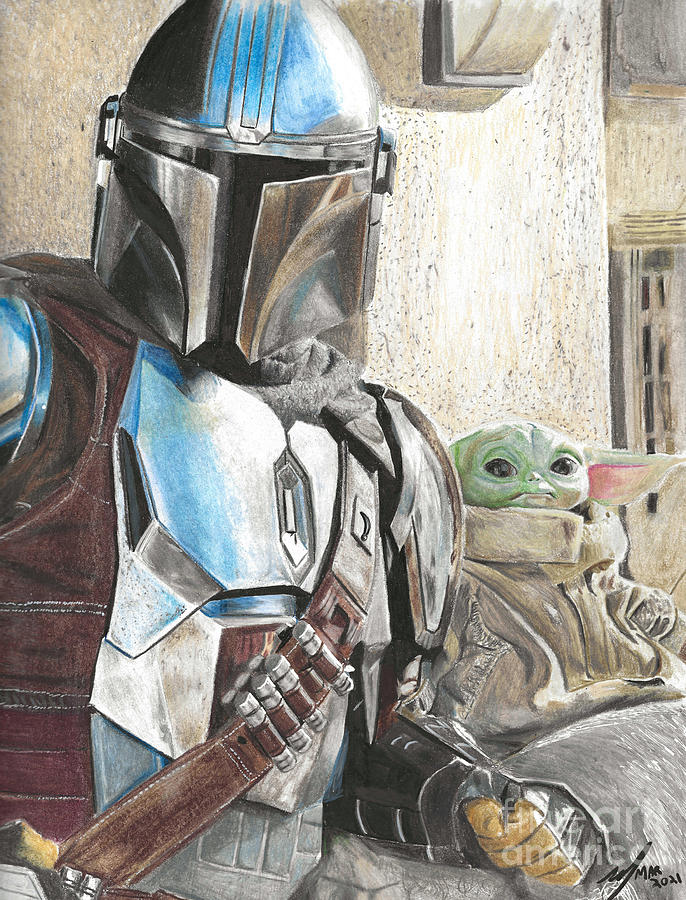 Star Wars Painting - Mando by Michael McKenzie