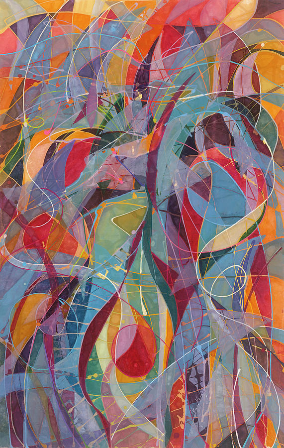 Abstract Painting - Mandolin by Anne Hanley
