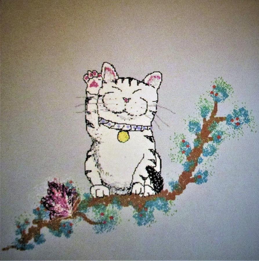Maneki-Neko Cat Japanese Legend Digital Art by Lynn Raizel Lane
