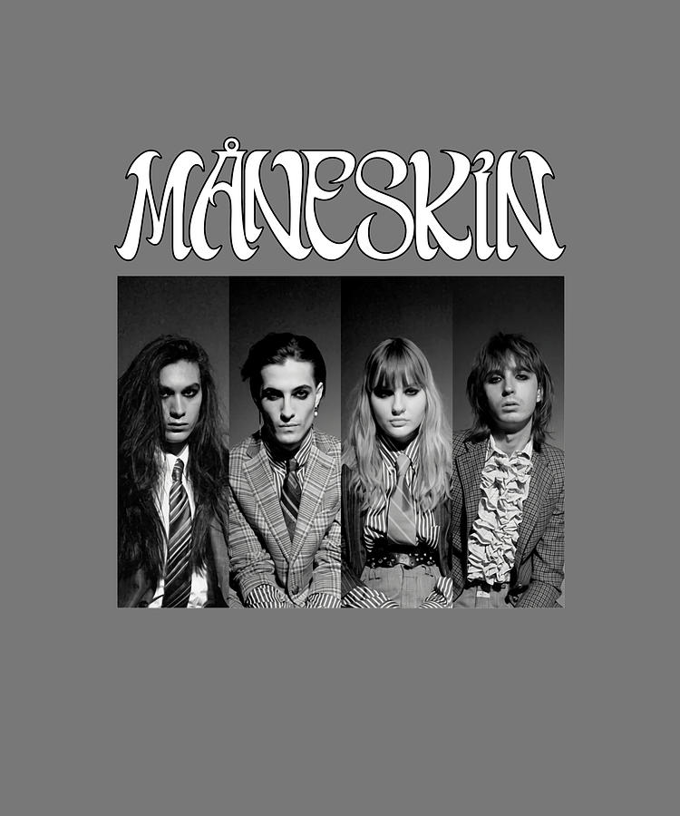 MANESKIN Mneskin merchandising Classic blue Painting by Lewis Megan ...