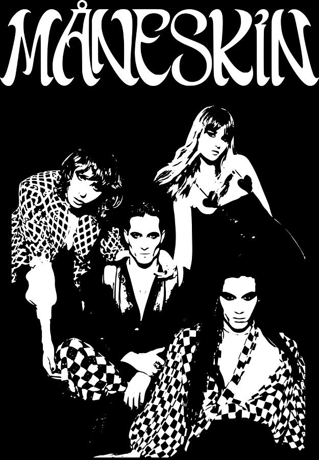 Maneskin Poster cute Painting by Joe Taylor | Pixels