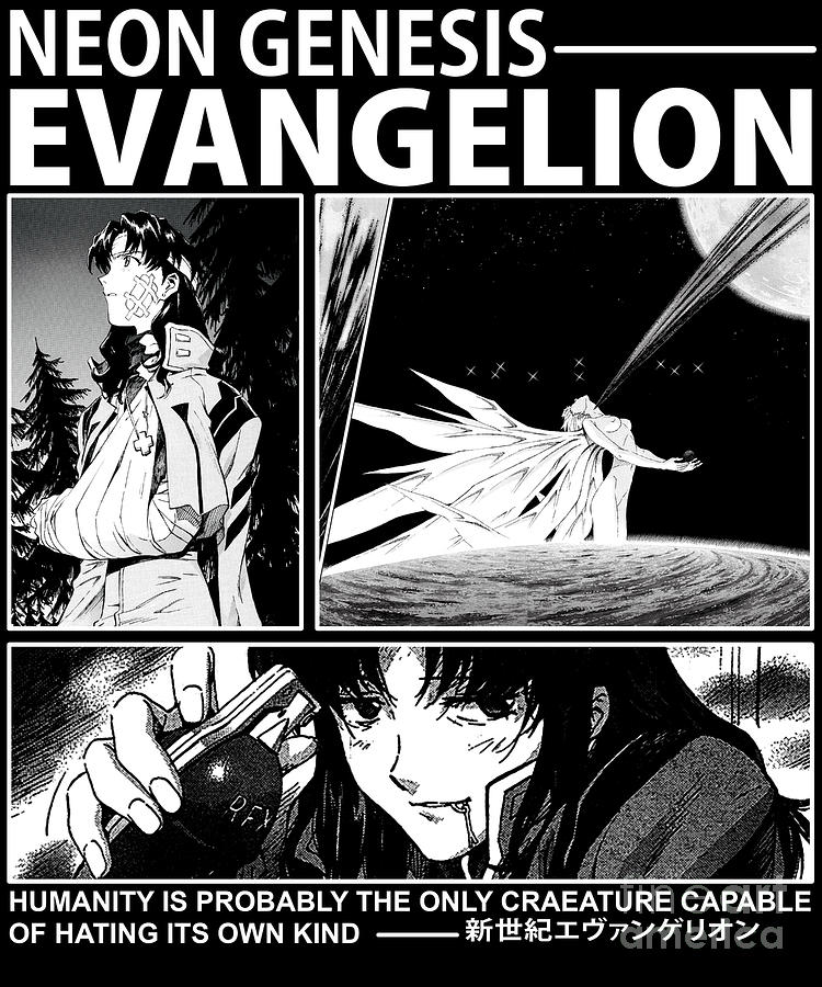 Manga Classic Art Neon Genesis Evangelion Japanese Drawing by Fantasy Anime