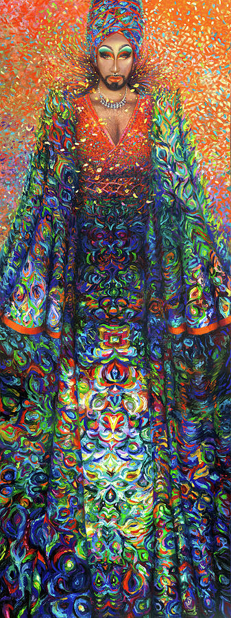 Dress Painting - Mango Lassi Rising by Iris Scott