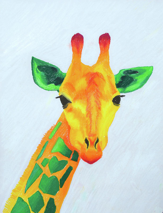 Mango Pastel - Mango the Giraffe by Laura Shearer