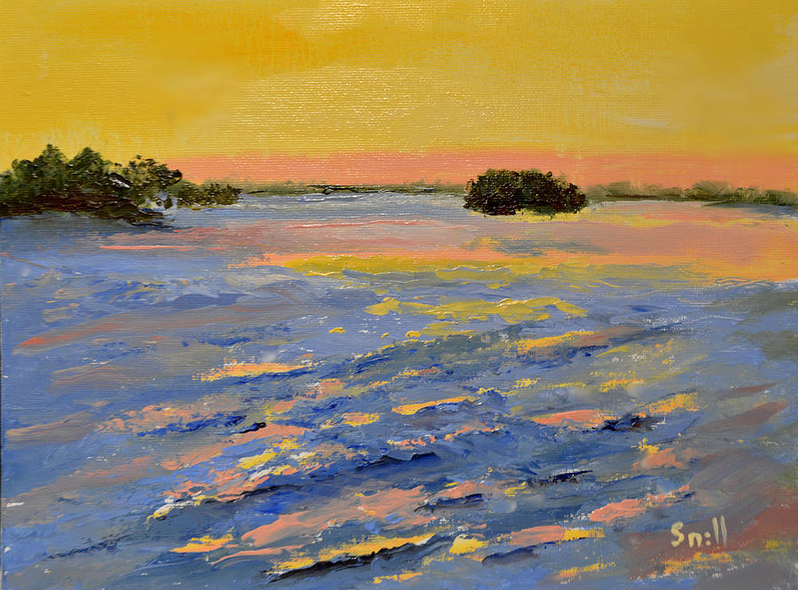 Mangrove Painting - Mangrove Dawn by Roger Snell Mangrove Painting - Mangrove Dawn by Roger Snell