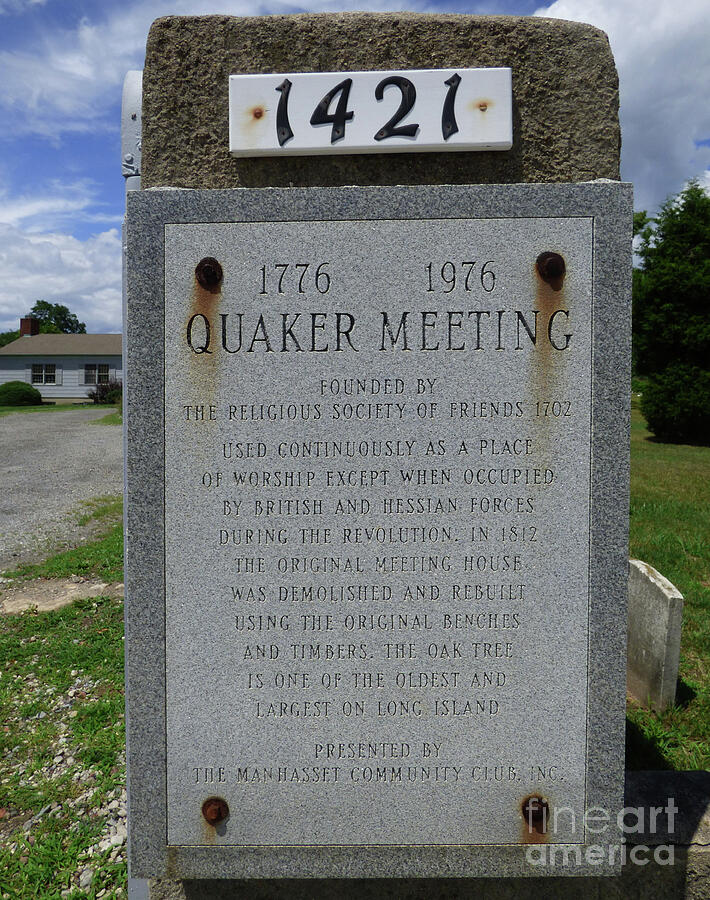 Manhasset Quaker Meeting House - History - Long Island Photograph by Charles Robinson