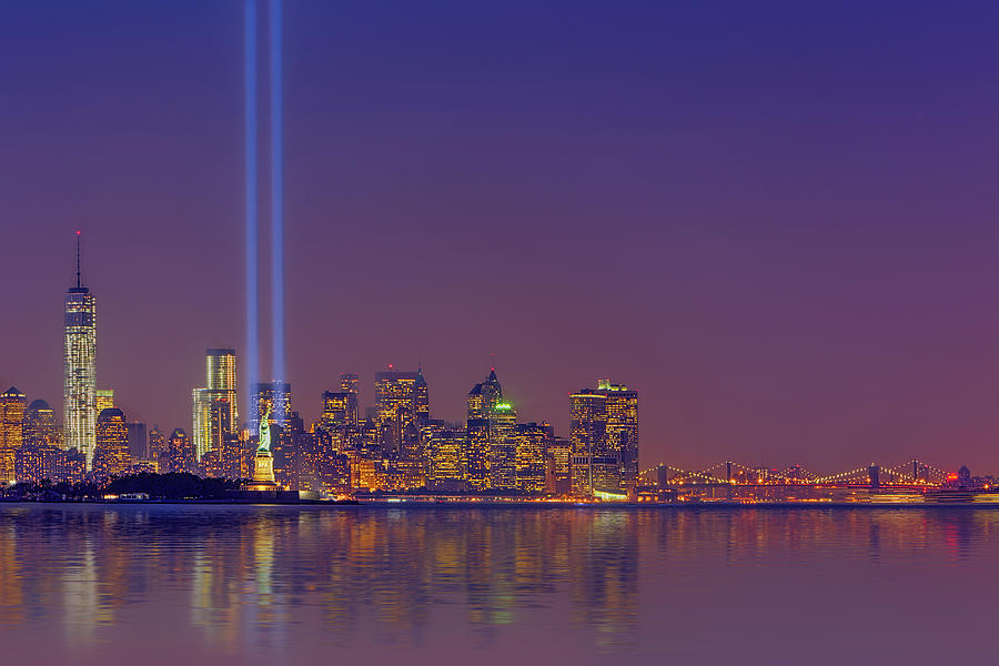 Manhattan 911 Tribute Photograph by Susan Candelario