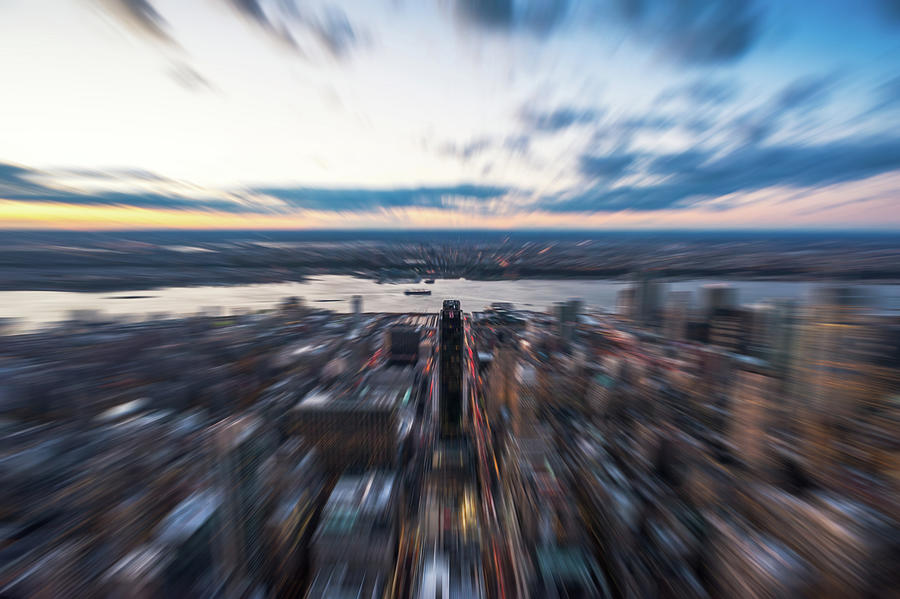 Manhattan aerial view in New York Photograph by Philippe Lejeanvre