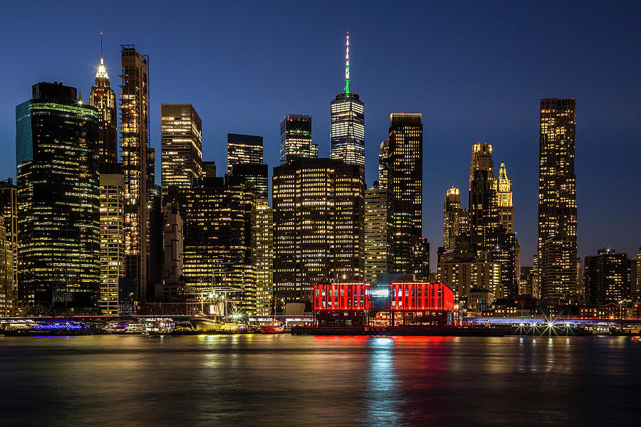 Manhattan at Night Photograph by Andrew Soundarajan
