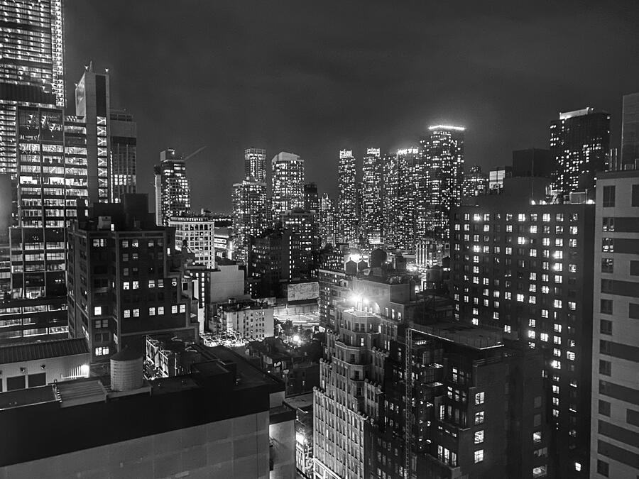 Manhattan At Night Photograph by Michael Dean Shelton