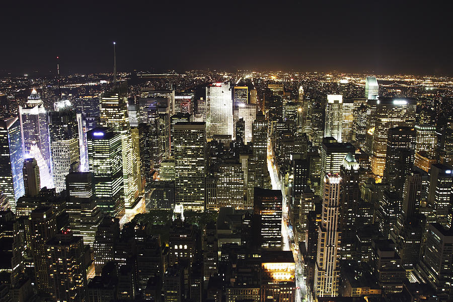 Manhattan At Night - View From Rfc Uptown Photograph by Sebastian-julian