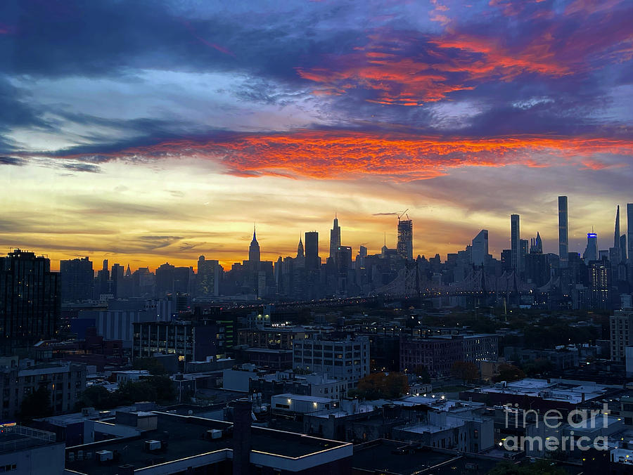 Sunset Photograph - Manhattan at Sunset by Diane Diederich