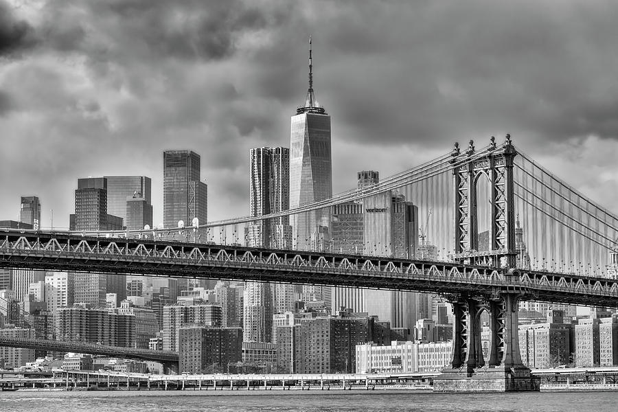 Manhattan Bridge and Lower Manhattan Photograph by Cate Franklyn