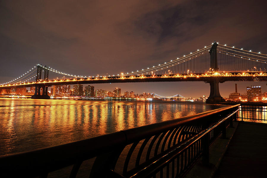 Manhattan bridge and Williamsburg bridge Photograph by Toby McGuire