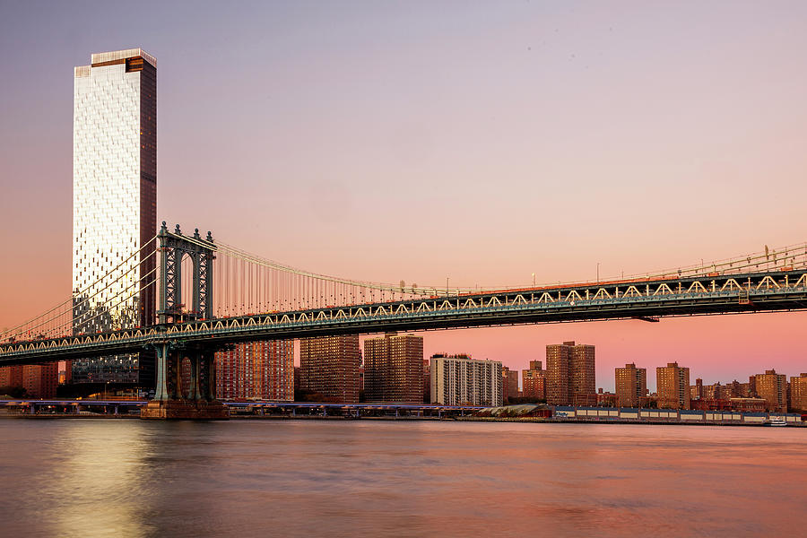 Manhattan Bridge at Dusk Photograph by Andrew Soundarajan