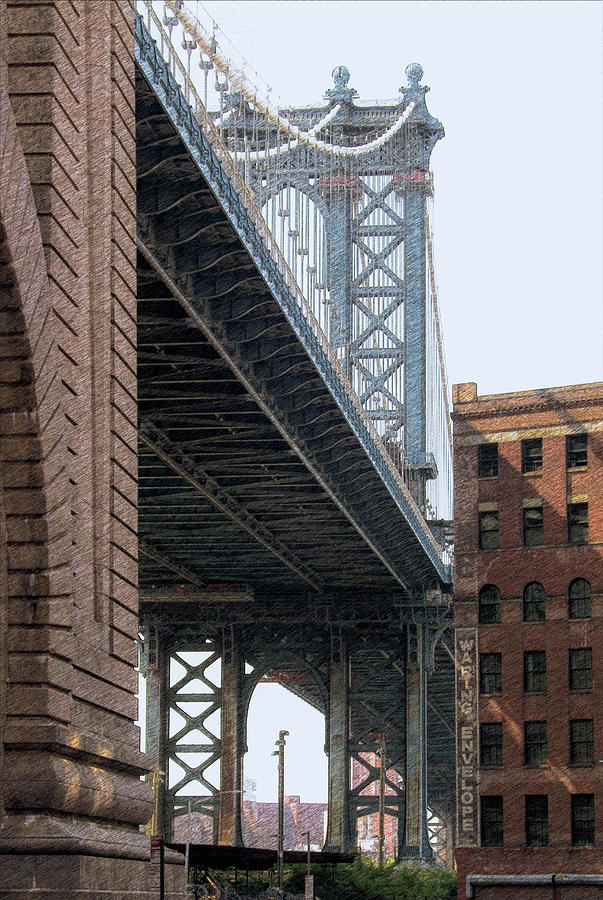 Manhattan bridge from brooklyn Photograph by Jean-Luc Farges