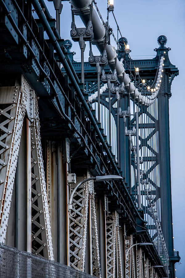 Manhattan Bridge Twilight Photograph by Steve Ember