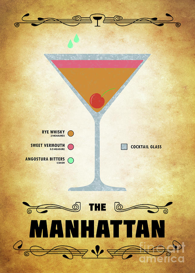Manhattan Cocktail - Classic Digital Art by Bo Kev